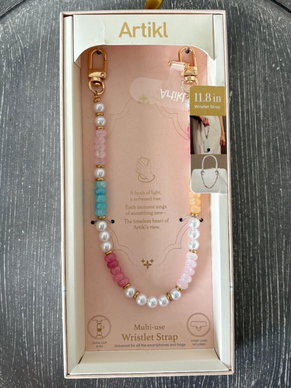 NIB - Artikl 11.8-inch Multi-Use Wristlet Phone Strap and Bag Charm